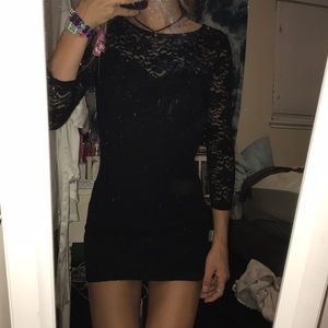 mini black party dress
